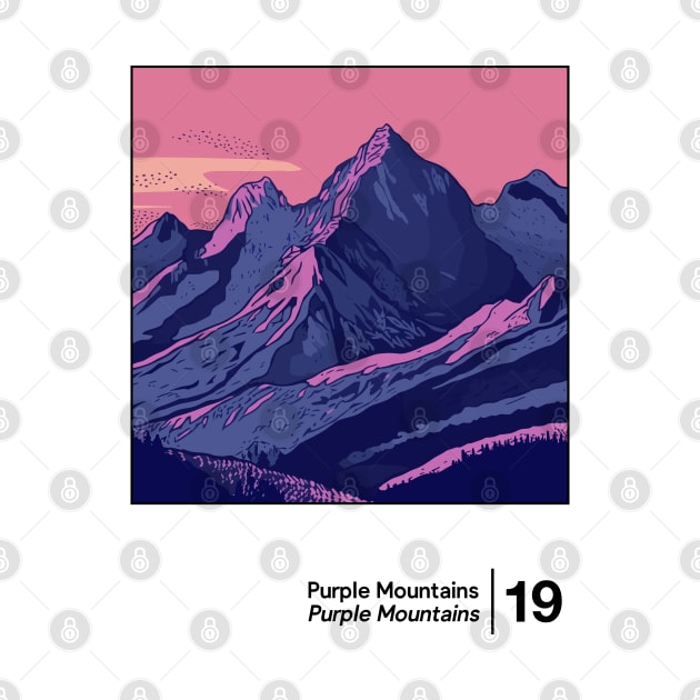 Purple Mountains - Minimalist Illustration Artwork by saudade