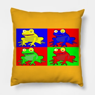 4 frogs Pillow