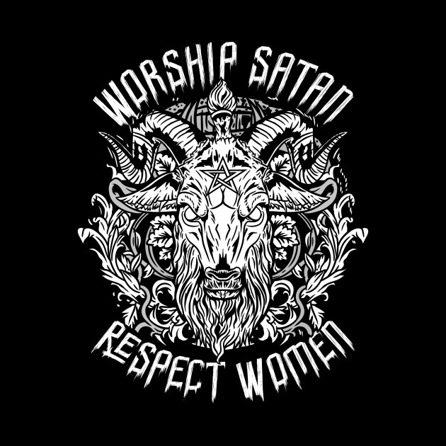 Worship Satan Respect Women - Satanic Baphomet Occult - Occult - Phone Case