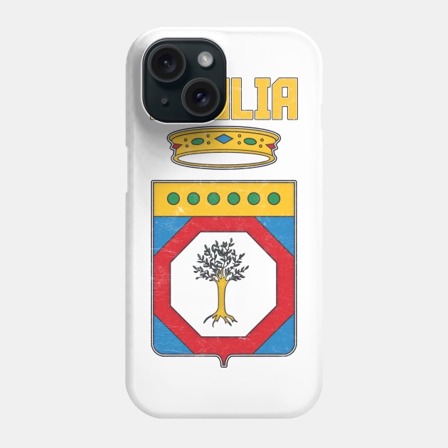 Apulia/Puglia Italy Region Coat of Arms Vintage Style Design Phone Case by DankFutura