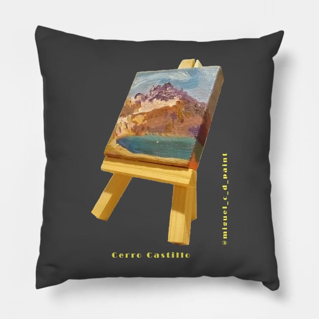 Cerro Castillo Pillow by Miguel Castro Dinamarca paint