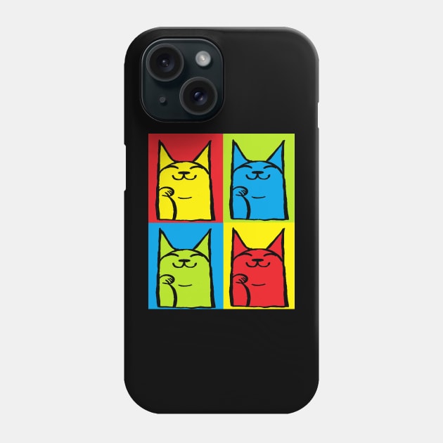 cat,cats,japan,graffiti,lucky by LowEndGraphics Phone Case by LowEndGraphics