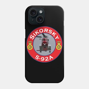 HM Coastguard Sikorsky S-92A Helicopter Head on Phone Case