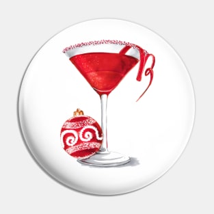 Christmas Cocktail Pin