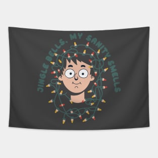 Jingle Bells, My Sanity Smells Funny Christmas Design Tapestry