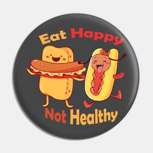 Happy food characters Pin