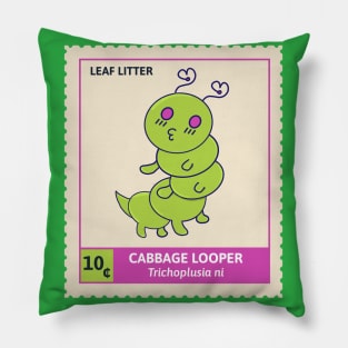 Kawaii Cute Grub, Cabbage Looper - Stamp Collection, Grub Pillow