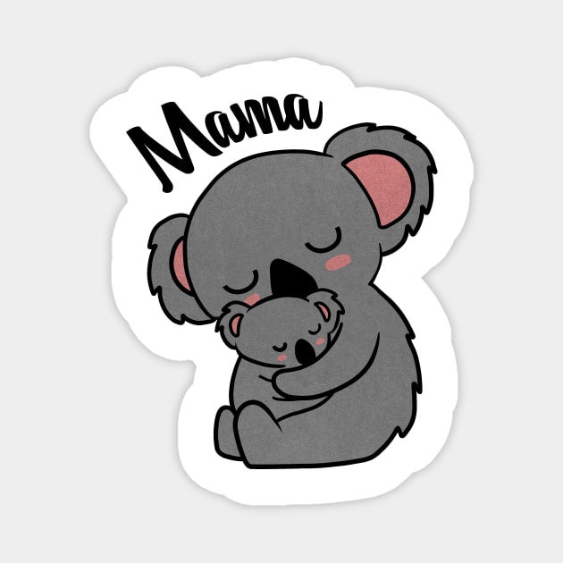 Cute Koala Bear Mama with Cub Magnet by logiamerch
