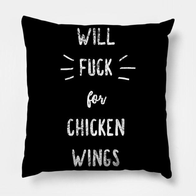 Chicken Wings Sarcasm Pillow by dennex85