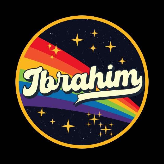 Ibrahim // Rainbow In Space Vintage Style by LMW Art