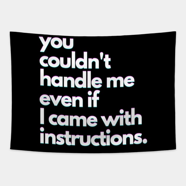 You Couldn'T Handle Me Even If I Came With Instructions Tapestry by HypeRamen