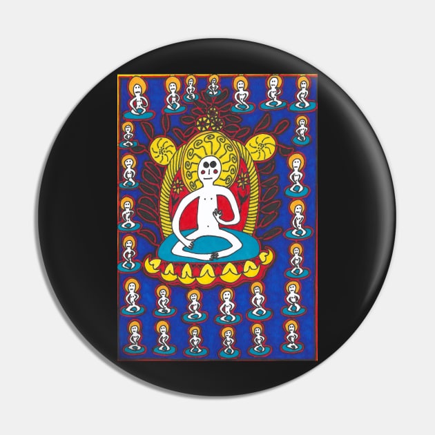 A Buddhist Meditation Piece Pin by JaySnellingArt