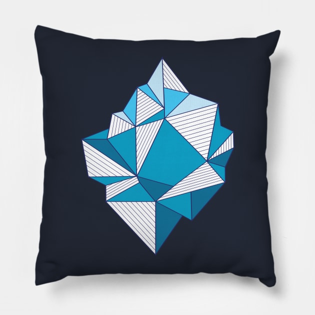 Geometric Iceberg Pillow by madeinchorley