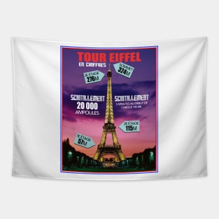 La tour Eiffel en chiffres Tapestry