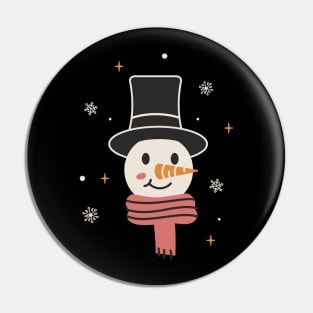 Happy snowman winter Pin