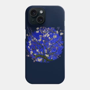 Van gogh abstract Daisy with Blue Background Phone Case