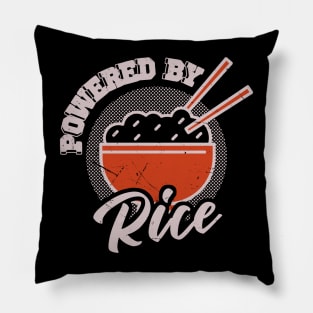 Powered By Rice Asian Food Lover, Japanese Cuisine Pillow