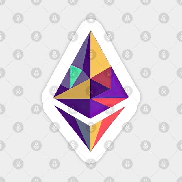 Ethereum logo artistic Magnet by blockchainshirts