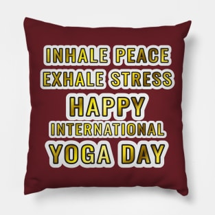 Namaste Zen: Finding Inner Peace with Yoga Day Typography Pillow