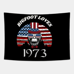 Bigfoot loves America and People born in 1973 Tapestry