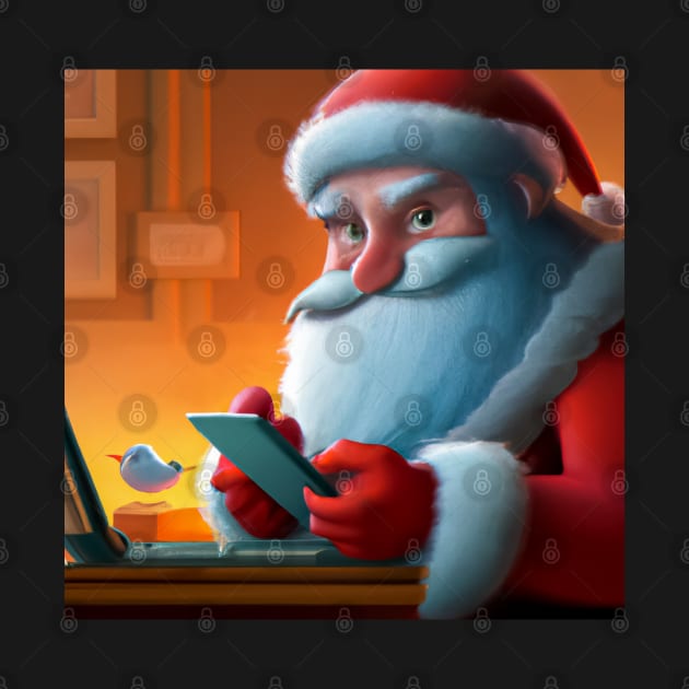 Santa Sends a Tweet by JohnCorney