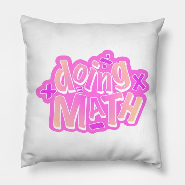 Doing Math Pillow by Jokertoons