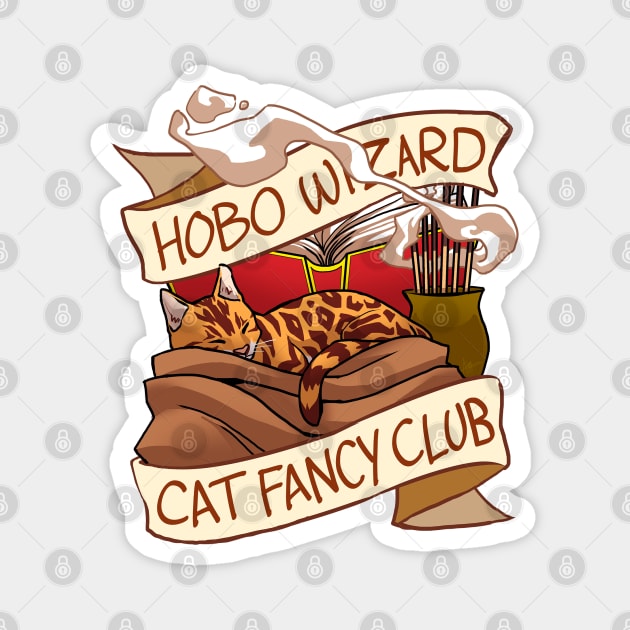 Hobo Wizard Cat Fancy Club Magnet by aimoahmed