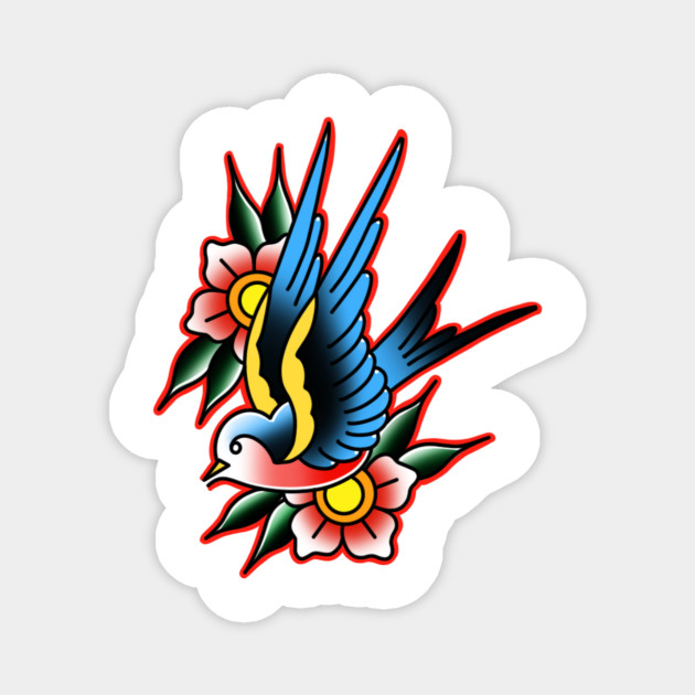 Sparrow - Tattoo Design - Magnet | TeePublic Sparrow - Tattoo Design - Magnet | TeePublic