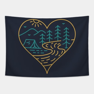 Playing Card Heart Symbol of Nature Tapestry