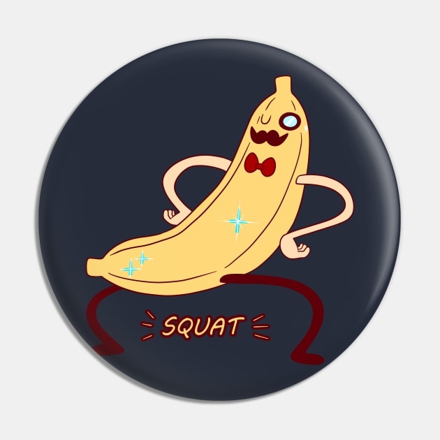 Dapper Banana Squat Pin by saradaboru