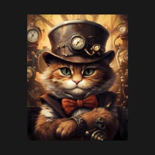 Stylish Steampunk Cat T-Shirt