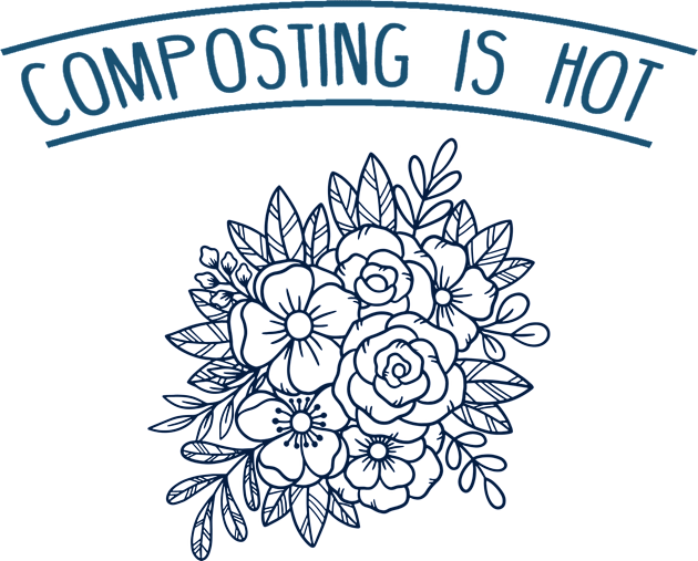 Composting is Hot - Flowers Kids T-Shirt by e s p y