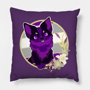 Gray-asexual corgi Pillow