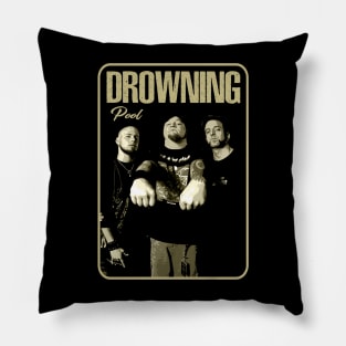 Drowning's Sonic Onslaught Resonance Retro Nostalgia Tee Celebrating Metal Mastery Pillow