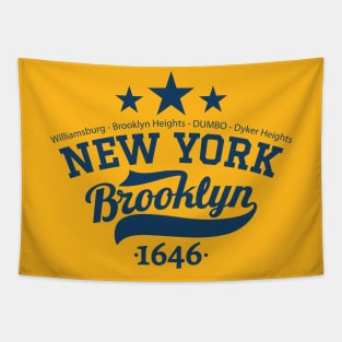 Vintage New York Brooklyn ,Vintage  Brooklyn Schriftzug, Vintage Brooklyn Logo Tapestry