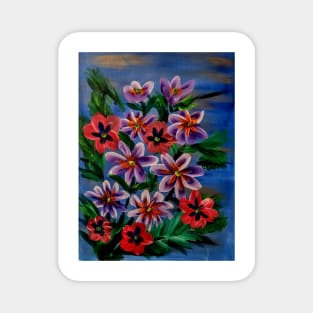 some wildflowers in metallic paint Magnet