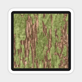 Moss on tree digital illustration Magnet
