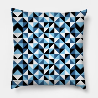 Beautiful clear blue geometric shapes Pillow