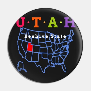 Utah, USA. Beehive State. (With Map) Pin
