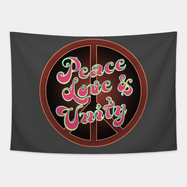 Peace Love & Unity Tapestry by Ari