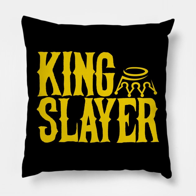 Gold King Crown Slayer Pillow by Symbi Skuggi