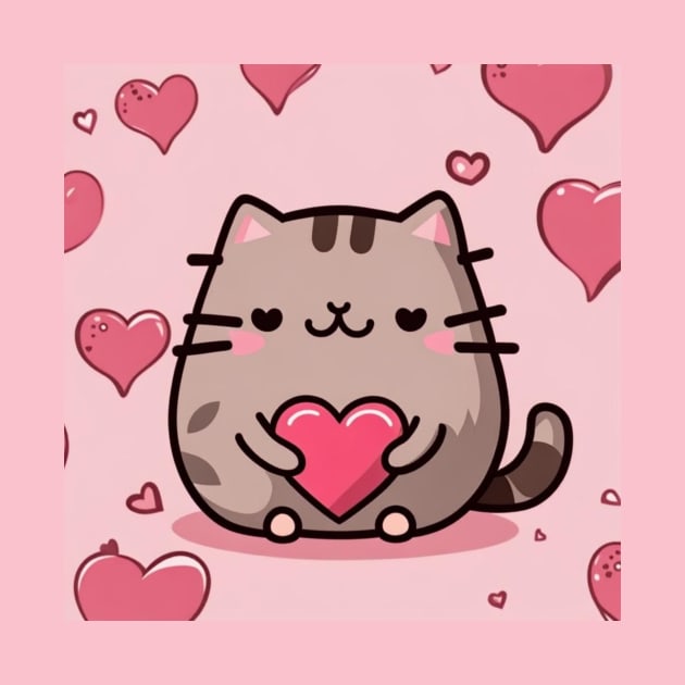 Pu-sheen Valentine cat by Love of animals