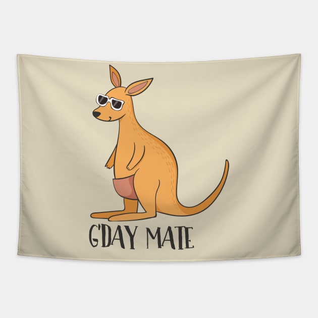 G'day mate - Australia Kangaroo T-Shirt Tapestry by Dreamy Panda Designs