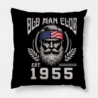 Old Man Club EST 1955 Pillow