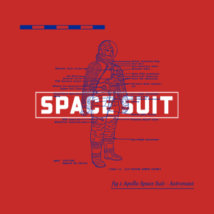 Retro Spacesuit Blueprint T-Shirt