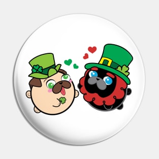 Pugs - Happy St. Patrick's Day! - Poopy & Doopy Pin