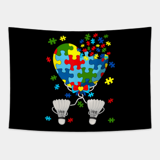 Badminton Autism Awareness Flag, Autism Awareness Month Tapestry