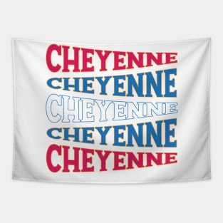 TEXT ART USA CHEYENNE Tapestry