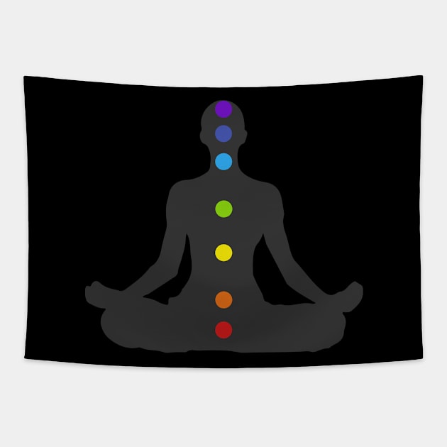 The 7 chakras meditation Yoga Mindfullness Tapestry by livania