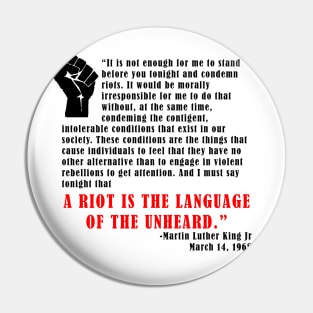 Martin Luther King Jr Quote Pin